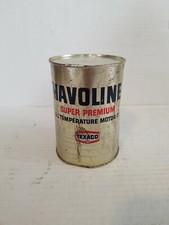 Vintage Texaco Havoline Super Premium Motor Oil ALL TEMP Steel Can NOS