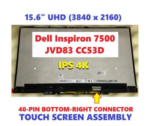 JVD83 CC53D B156ZAN03.5 GENUINE DELL LCD 15.6" TOUCH 7500 2-In-1 P97F - Afbeelding 1 van 5