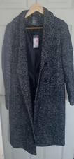 Grey Long Coat Jacket Primark New With Tags Size.8