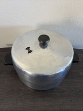 Vtg Wear-Ever Stainless Enamel 5 QT Stock Pot Made In The USA