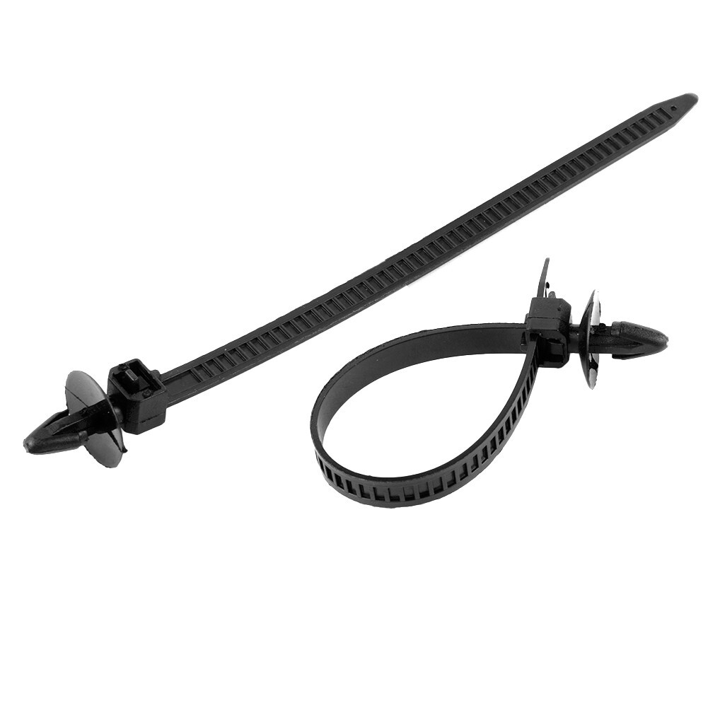 100*Car Line Cable Ties Zip Tie Wrap Push Rivet Clip Wiring Loom