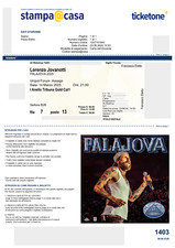 Biglietto concerto Lorenzo Jovanotti ASSAGO, Unipol Forum, 14/03/2025