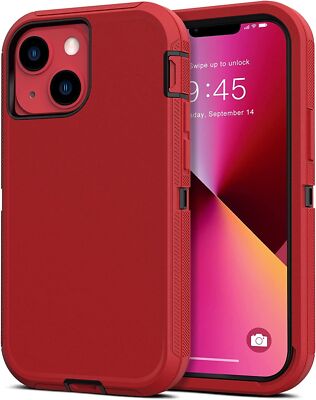 For iPhone 15 Plus Pro Max Shockproof Heavy Duty Defender Case with Belt Clip