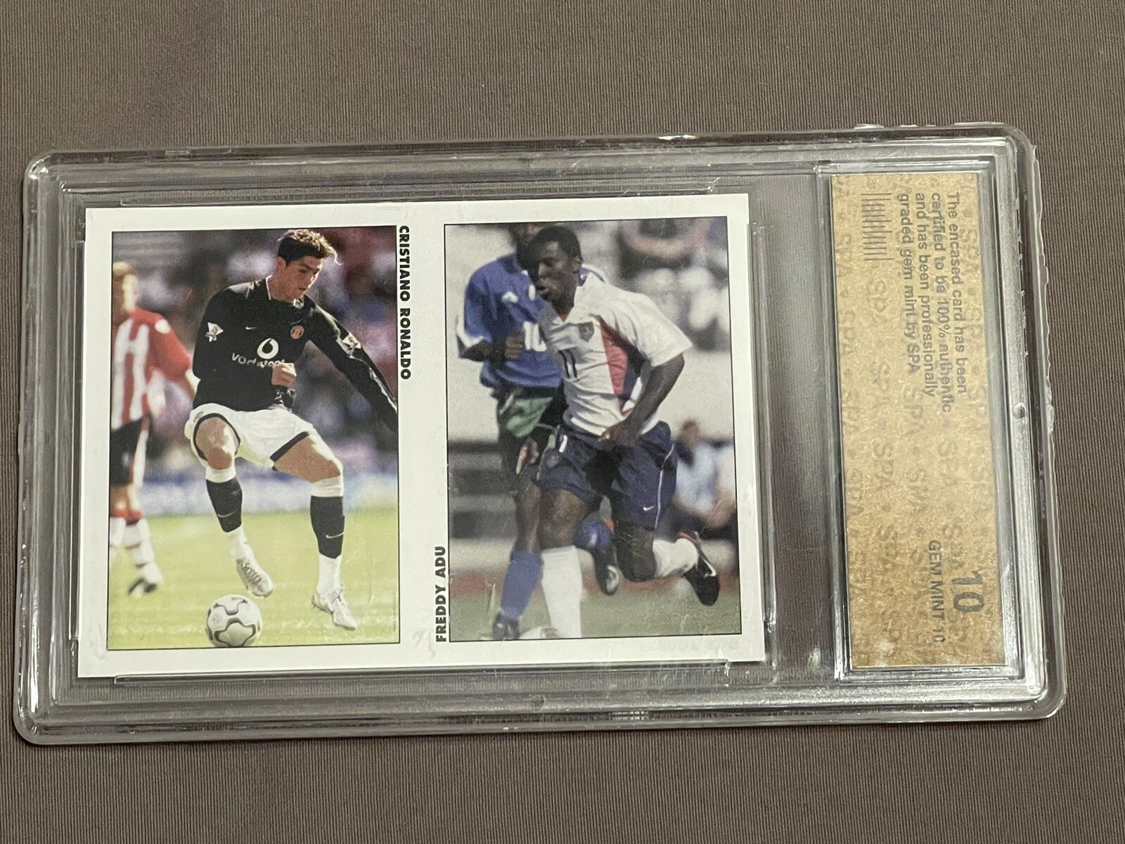 CRISTIANO RONALDO 2003 Soccer Pax UK Rookie RC Manchester United w/ FREDDY ADU