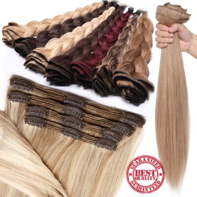 Human Hair Clip Haar Dick Clip In 100% Remy Echthaar Extensions Eine Tressen Haarteil Echt Haar Extensions Flex Weft