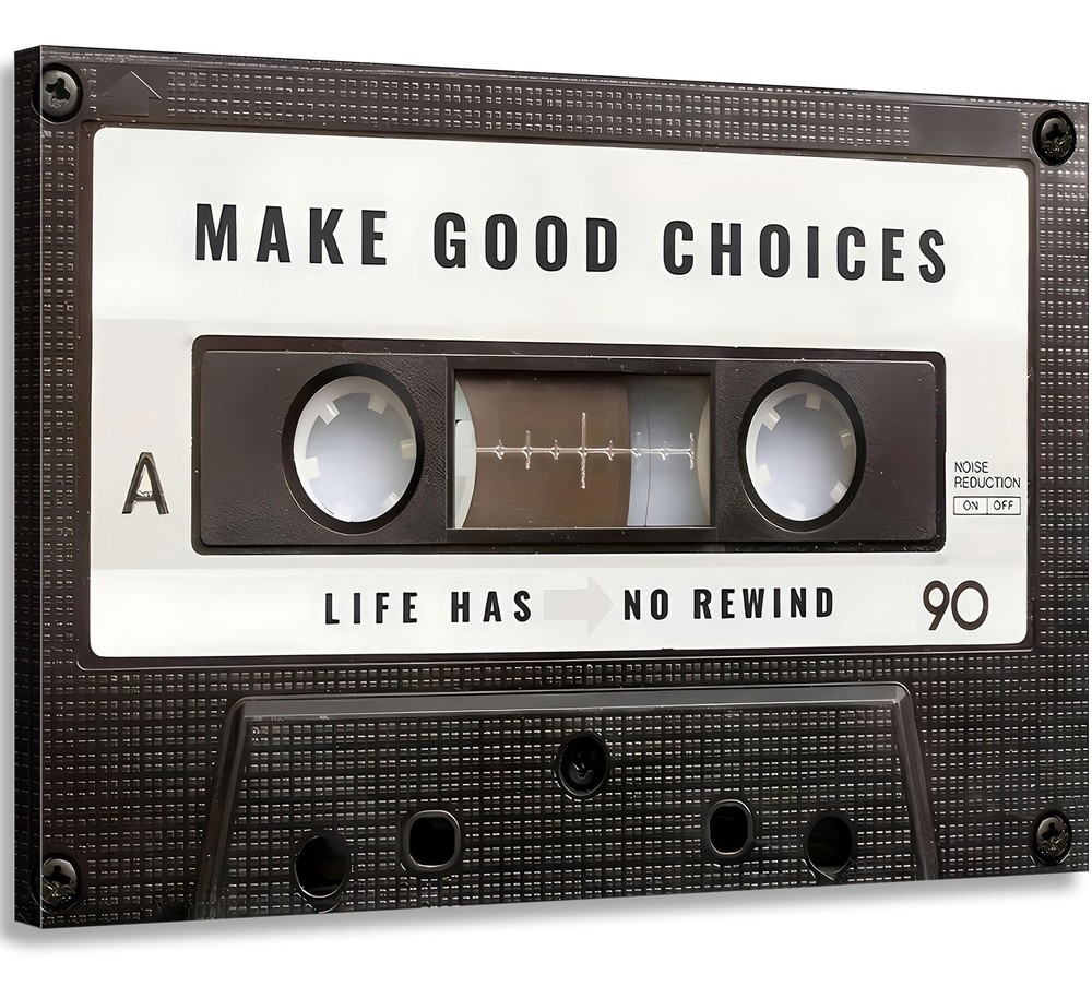 Inspirational Office Canvas Wall Art Picture Vintage Cassett Tape Prints Make...