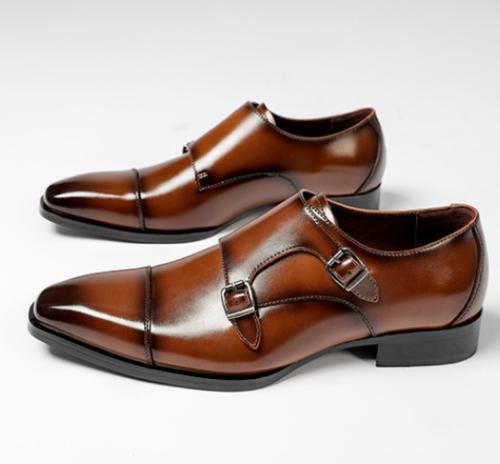 SAOLA Scarpe eleganti uomo ecopelle fibbia matrimonio business formale Gran Bretagna vintage