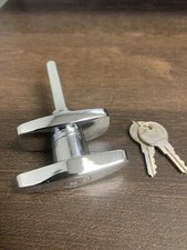 T Handle Lock W/ Key Chrome 2" Shaft RV/Motorhome/Van