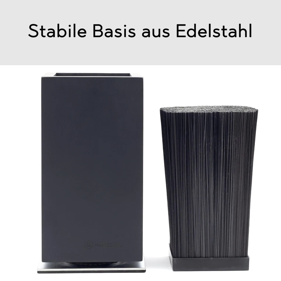 Messerblock - Messerhalter ohne Messer aus Holz Messerbrett beidseitig Rotier... - Bild 4 von 4