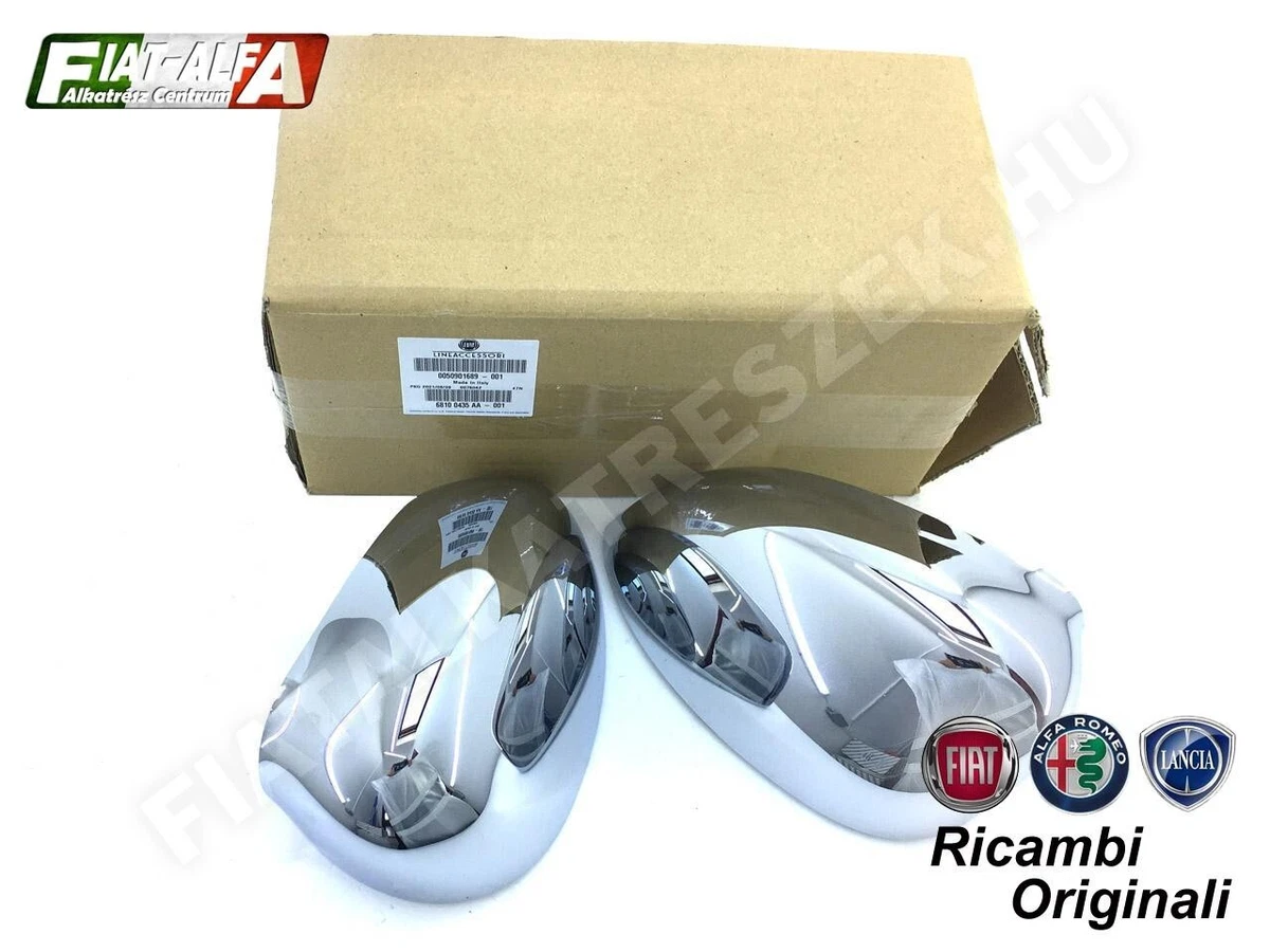 Fiat 500, Grande Punto EVO chrome mirror casing pair 50901689 new 