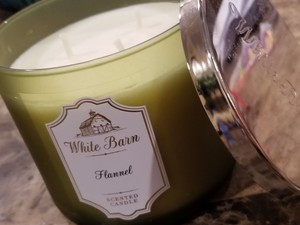 Bath Body Works Flannel Large 3 Wick Scented Candle White Barn