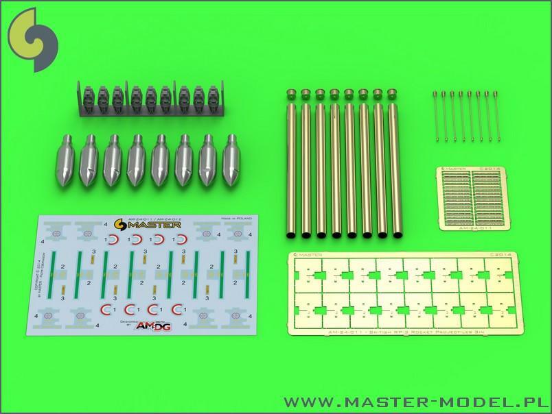Master Model 1/24 British 3in Rocket RP-3 with 60LB SAP heads 8pcs AM24011 Master Model 1/24 British 3in Rocket RP-3 with 60LB SAP heads 8pcs AM24011