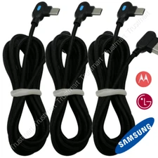 3-Pack 90 Degree Right Angle USB-C to A Cable Charger Type C For Samsung Galaxy