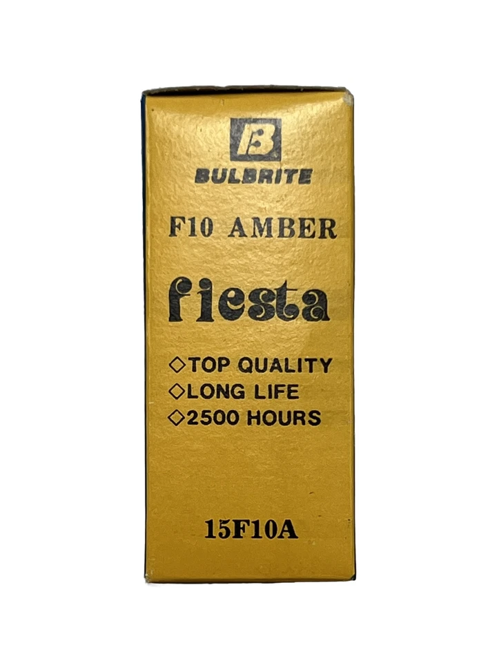 Bulbrite F10 Amber 15w Candelabra Base Lightbulb - Image 3 of 4