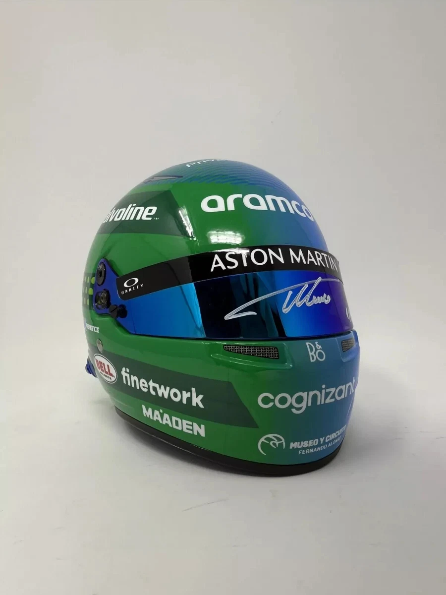 Casque F1 Spark-Model Bell Helmet Fernando Alonso Aston Martin 1/5 - Neuf Dans Sa Boîte