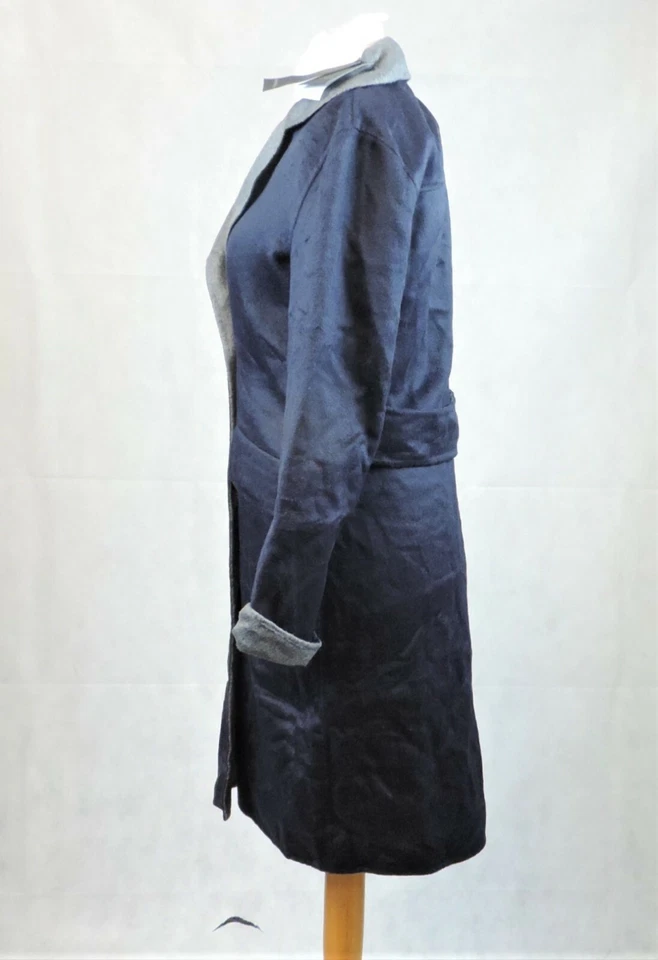 Gianni Feraud Soft Double Breasted Coat Navy / Grey 12 UK rrp £300 CR012 AA 10 - Image 3 of 4