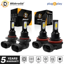 9005+H11 LED Headlight Super Bright Bulbs Kit 6000k White 330000LM High/Low Beam