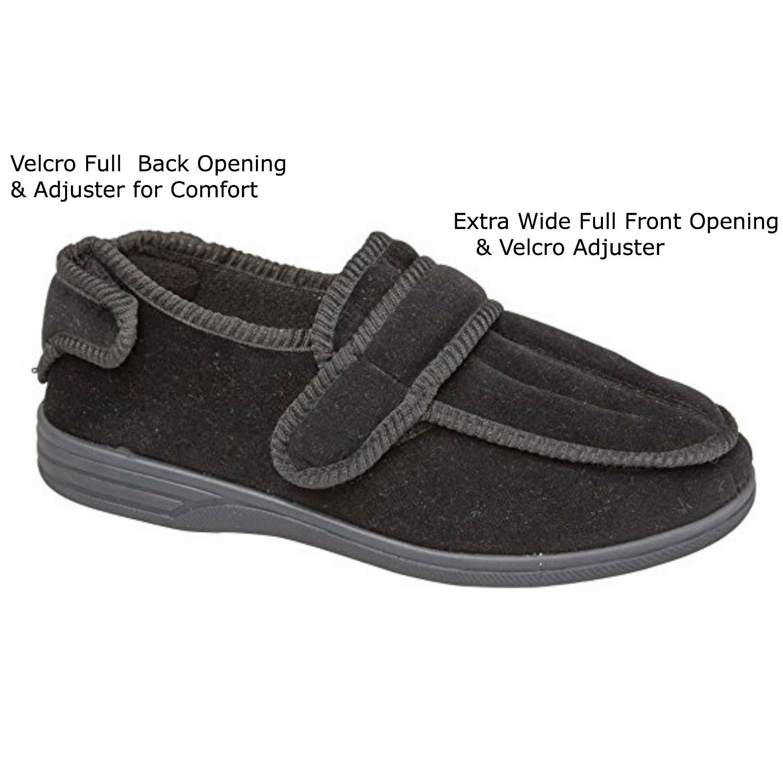 mens extra wide slippers for swollen feet