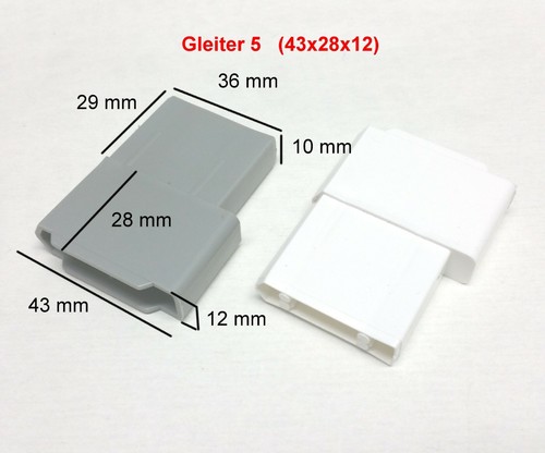 Endstabgleiter Endstück Rolladen Endstab Gleiter 43x28x12 12 er Profil (G5) - 第 1/1 張圖片