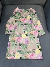 H&M floral pastel spring shift/t-shirt dress US size 2