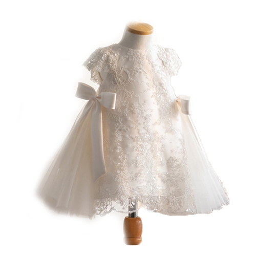 Summer Girl Cute Sweet White Lace Bow Mesh Tutu Dress Princess Birthday Dress - Picture 5 of 19