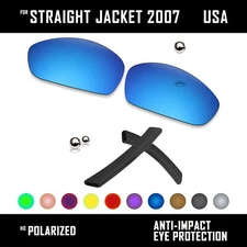 Anti Scratch Replacement Lens&Earsocks for-Oakley Straight Jacket 2007 Sunglass