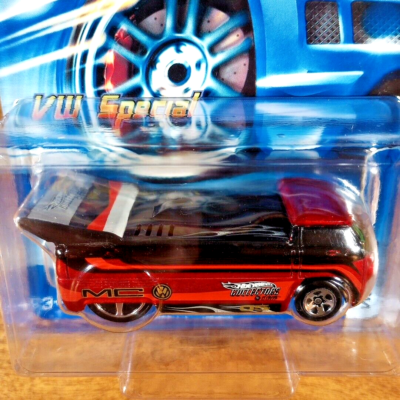 Hot Wheels Kar Keepers VW Special Volkswagen Drag Truck Dark Red 5