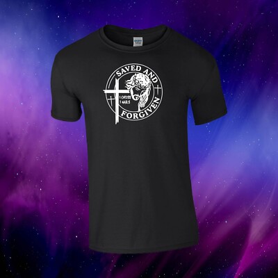 Gerettet und vergeben christlich religiös Geschenk Unisex Kinder/Erwachsene Top T-Shirt