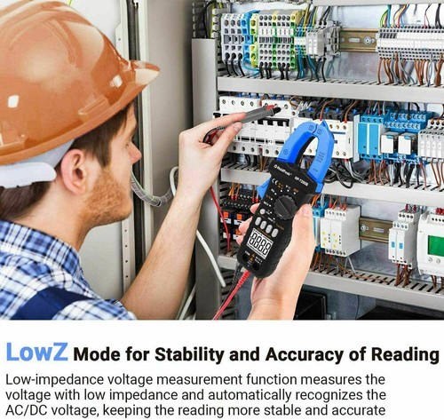 Multimetro digitale a morsetto AC DC amplificatore corrente Volt TRMS misuratore a morsetto 6000 conteggi NCV - Foto 10 di 14
