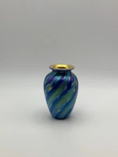 Steven Lundberg Glass Art | Iridescent Vase | Signed 2005