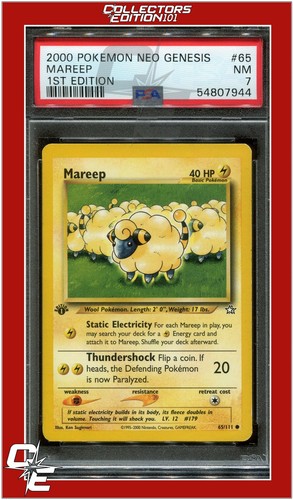 Mareep (1st Edition) graded PSA 7 for sale on eBay