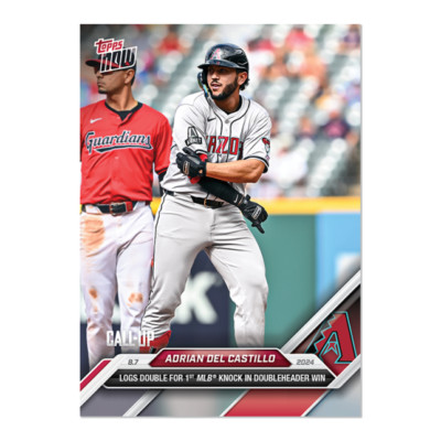 2024 MLB Topps NOW 525 ADRIAN DEL CASTILLO DIAMONDBACKS ROOKIE CALLUP IN HAND