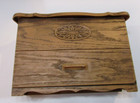 1970s Lerner 3x5 Recipe Card Box Divided 5x8x12 Wood Grain Hard Plastic w Drawer — photo 5