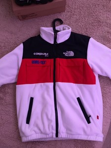 north face supreme jacket white