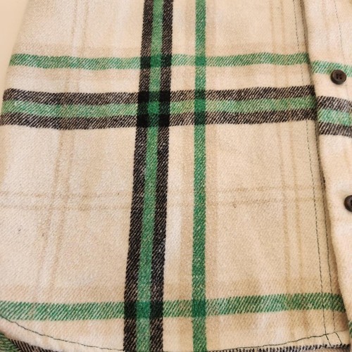 Zara Shirt Girls Beige Green Flannel Button Up Youth Outdoors Casual Size 11-12 - Picture 5 of 9