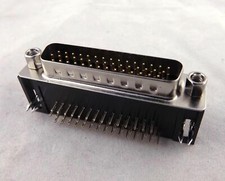 1x D-SUB DB44 44 Pin Male Right Angle PCB Solder Cable Adapter Connector 3 Rows