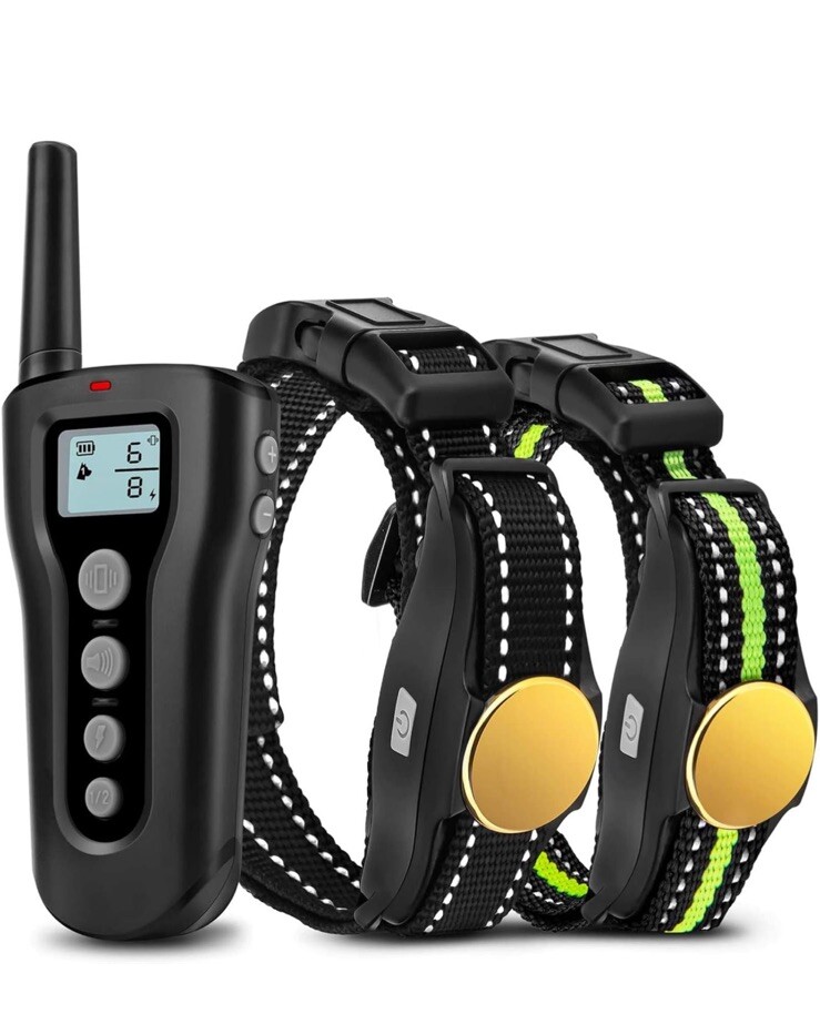 Bousnic Dog Training Collar 2 Dogs Upgraded 1000ft Remote Rechargeable Waterp...