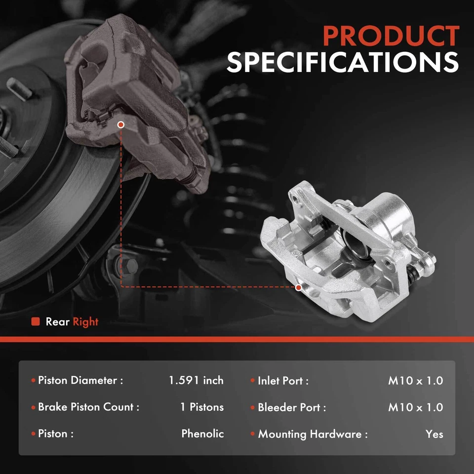 Pinza de freno de pasajero trasero con soporte para Scion FR-S Subaru BRZ Toyota 86 Foto 2 de 4