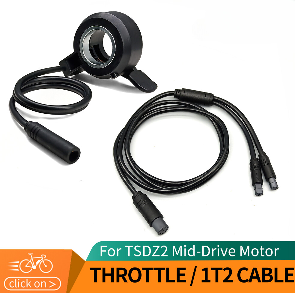 Thumb Throttle and 1T2 Cable Set Electric Bicycle Throttle for