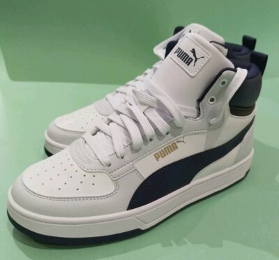 Puma Caven 2.0 Mid Junior White-Silver/Mist-Black UK5 EU 38 Neu mit Karton