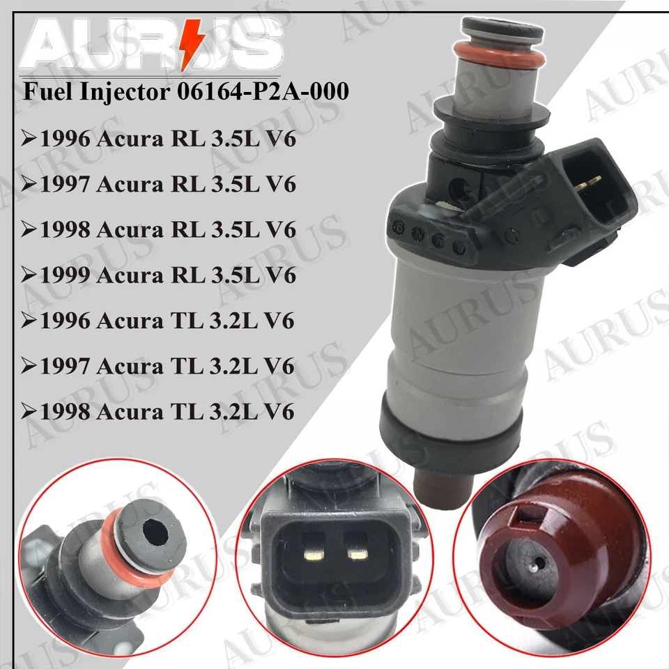 Inyectores de combustible X6 OEM AURUS NUEVOS para 1996 1997 1998 1999 Acura RL 3,5 L 06164-P2A Foto 2 de 4