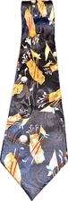 STEVEN HARRIS GOLF CLUBS DARKBLUE RED BROWN POLY NECKTIE TIE