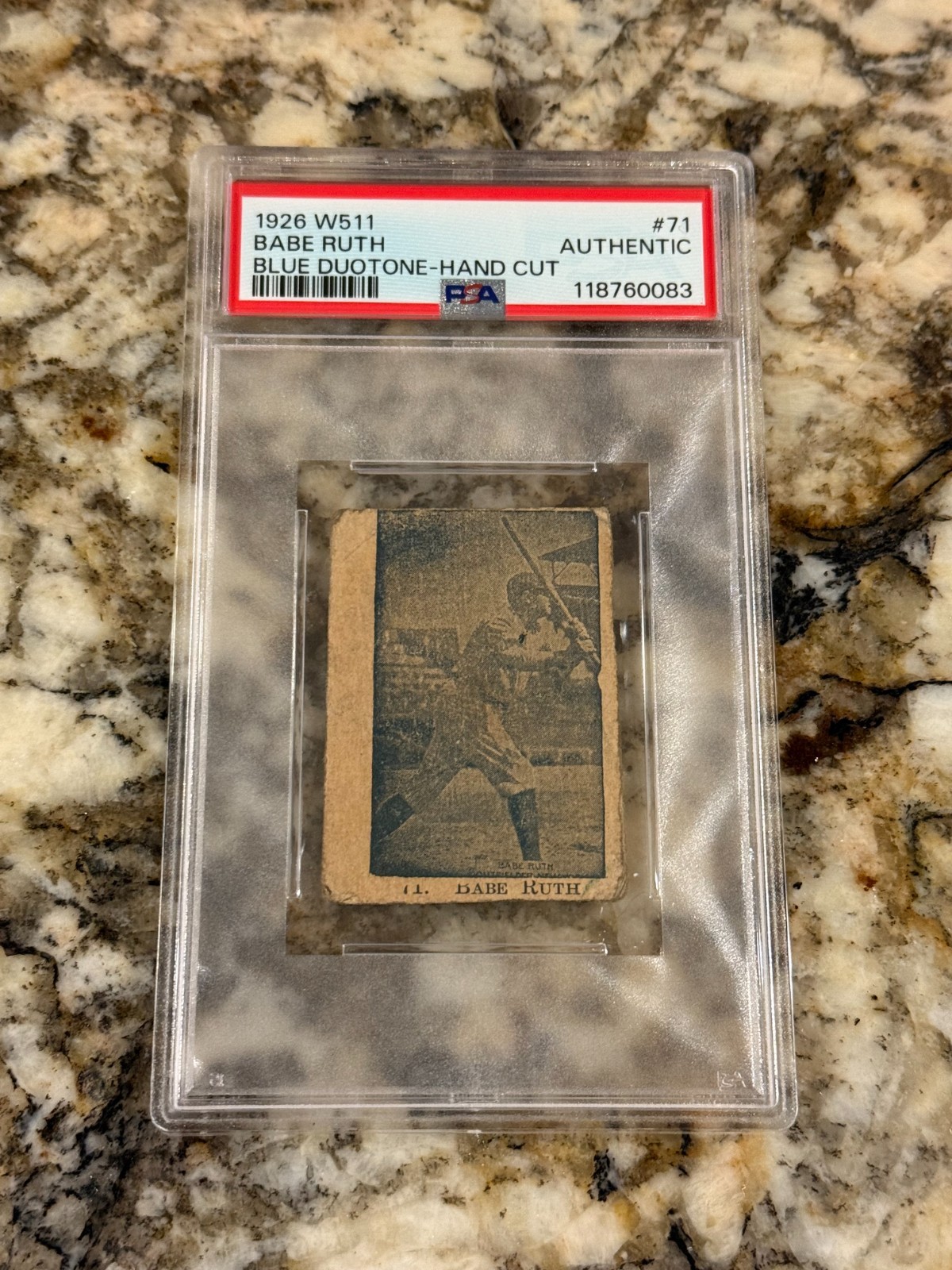 Babe Ruth 1926 W511 #71 PSA Authentic Blue Duotone Rare Low Pop NY Yankees HOF