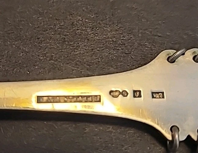 老式瑞典银勺。 SAMI 妇女和儿童手柄。 驯鹿镀金碗 — 第 4/4 张图片