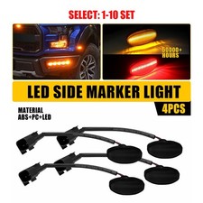 Amber Red LED Rear Front Side Marker Light For 10-14 Ford F150 Raptor Smoked 40x