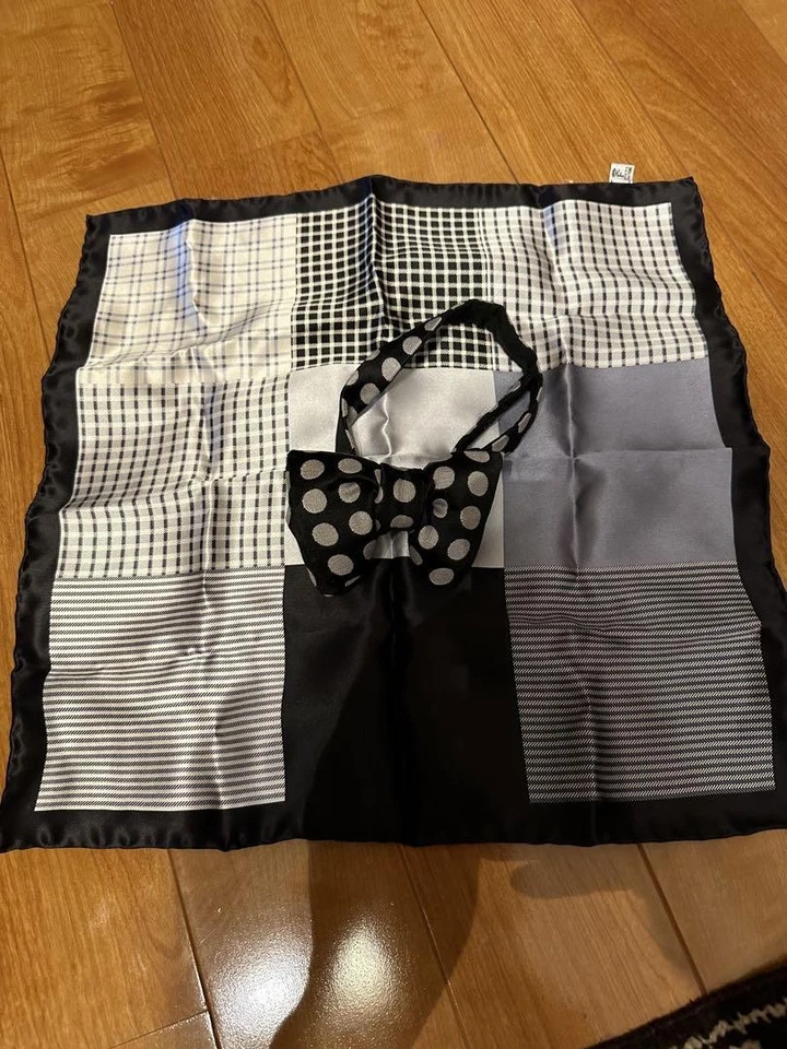 Галстук-бабочка Tom Ford черный белый узор в горошек мужской аксессуар с коробкой - Изображение 4 из 4