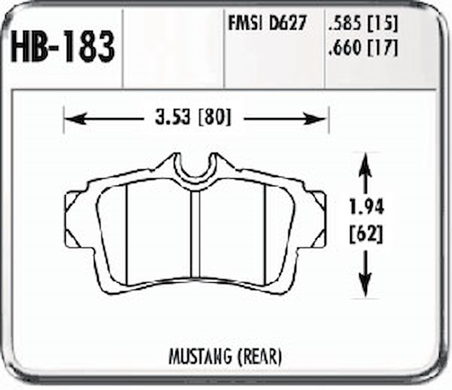 Hawk HB183F.585 HPS Performance Brake Pads