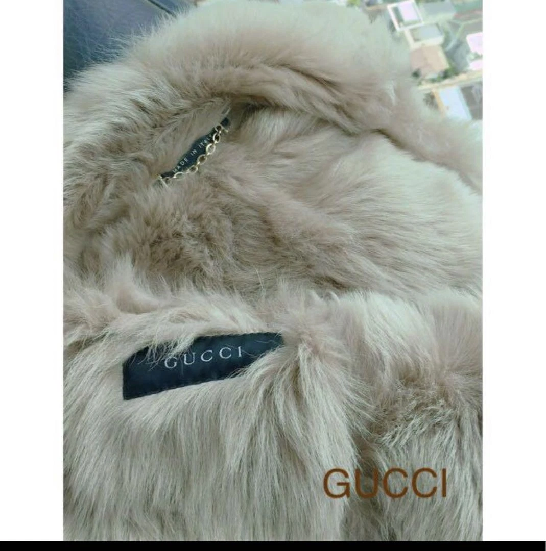 Cappotto Gucci Mouton vera pelle borsone shima bambù