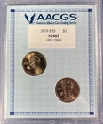 2019 PD Sacagawea Dollars AACGS Grading in case #B247