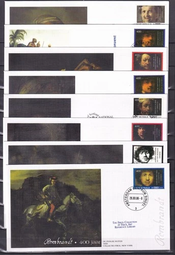 [G191786] Art Rembrandt Netherlands Nice Lot First Day Covers UNG